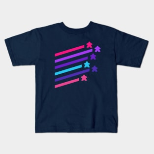 Cyberpunk Neon Meeples Kids T-Shirt